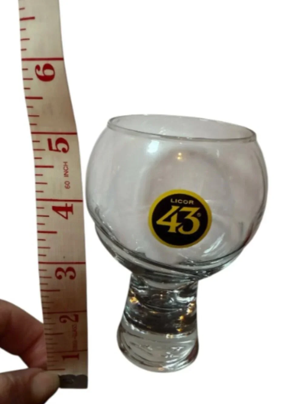 Licor 43 of Spain - Set of 2 10oz Embossed Cocktail Balloon Glasses